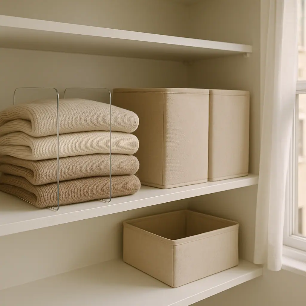 Shelf Dividers vs Storage Bins for Closet Shelves